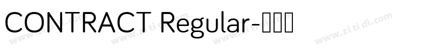 CONTRACT Regular字体转换